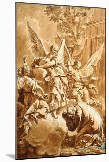Abraham and the Three Angels, c.1750-Francesco Fontebasso-Mounted Giclee Print