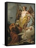 Abraham and the Three Angels, c.1770-Giovanni Battista Tiepolo-Framed Stretched Canvas