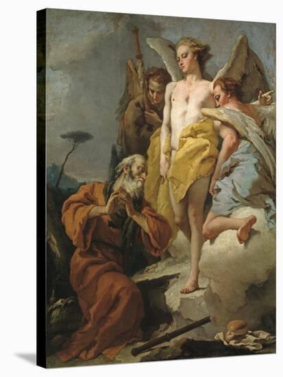 Abraham and the Three Angels, Ca 1770-Giandomenico Tiepolo-Stretched Canvas