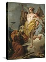 Abraham and the Three Angels, Ca 1770-Giandomenico Tiepolo-Stretched Canvas