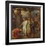 Abraham and the Three Angels (Oil on Canvas)-Sebastien Bourdon-Framed Giclee Print