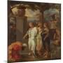 Abraham and the Three Angels (Oil on Canvas)-Sebastien Bourdon-Mounted Giclee Print