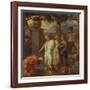 Abraham and the Three Angels (Oil on Canvas)-Sebastien Bourdon-Framed Giclee Print