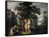 Abraham and the Three Angels-Frans Francken the Younger-Framed Stretched Canvas