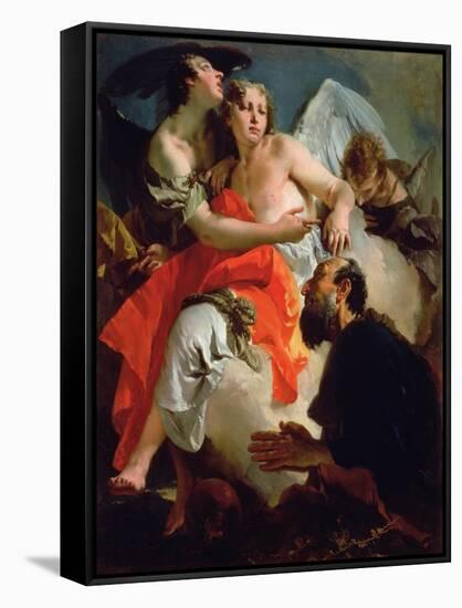 Abraham and the Three Angels-Giovanni Battista Tiepolo-Framed Stretched Canvas