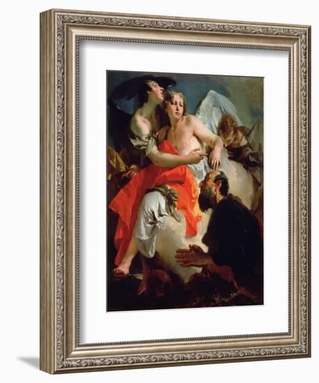 Abraham and the Three Angels-Giovanni Battista Tiepolo-Framed Giclee Print