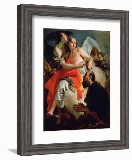 Abraham and the Three Angels-Giovanni Battista Tiepolo-Framed Giclee Print