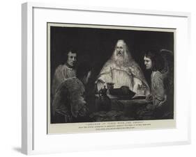 Abraham at Table with the Angels-null-Framed Giclee Print