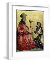 Abraham before Melchizedek from the Heilspiegel Altarpiece, c.1435-Konrad Witz-Framed Giclee Print