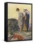 Abraham binds Isaac as a sacrifice-Charles Edmund Brock-Framed Stretched Canvas