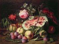 Still Life of Fruit and Flowers, 1670-80 (Oil on Canvas)-Abraham Brueghel-Giclee Print