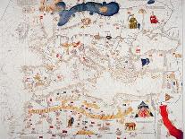 Detail of Copy of a Catalan Map of Europe and North Africa, Presented to Charles V of France-Abraham Cresques-Giclee Print