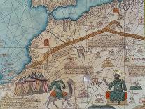 Marco Polo Road to Cathay, Catalan Atlas, Caravan of Travelers-Abraham Cresques-Framed Art Print