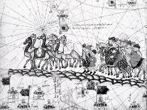 Marco Polo Road to Cathay, Catalan Atlas, Caravan of Travelers-Abraham Cresques-Stretched Canvas