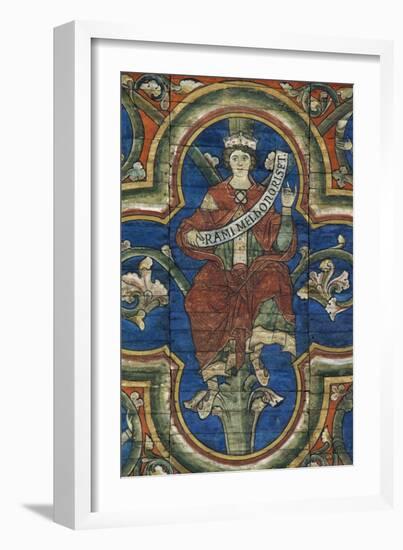 Abraham, Detail from the Painted Wooden Ceiling, Church of St Michael-null-Framed Giclee Print