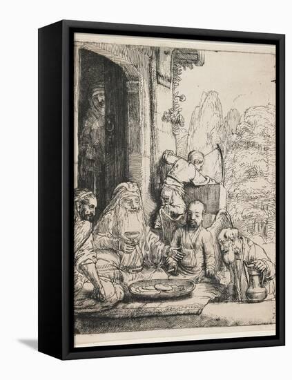 Abraham Entertaining the Angels, 1656-Rembrandt van Rijn-Framed Stretched Canvas