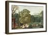 Abraham Entertaining the Three Angels-Johann Or Hans Konig-Framed Giclee Print