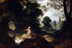 A Landscape with Wood; Diana Offers a Hare to a Nymph; Silenus and Ceres in Foreground, C1614-Abraham Govaerts-Giclee Print