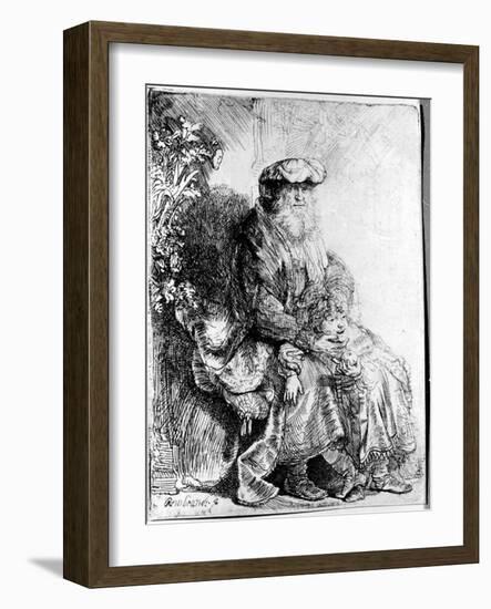 Abraham Holding Young Isaac-Rembrandt van Rijn-Framed Giclee Print