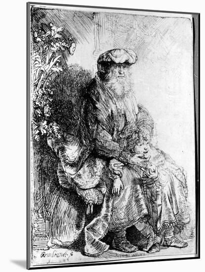 Abraham Holding Young Isaac-Rembrandt van Rijn-Mounted Giclee Print