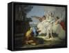 Abraham Is Visited by Angels-null-Framed Stretched Canvas