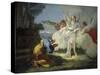 Abraham Is Visited by Angels-null-Stretched Canvas