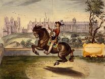 Cavendish Performing Volte, with Bolsover Castle and its Manege Block in the Background, from…-Abraham Jansz. Van Diepenbeke-Giclee Print