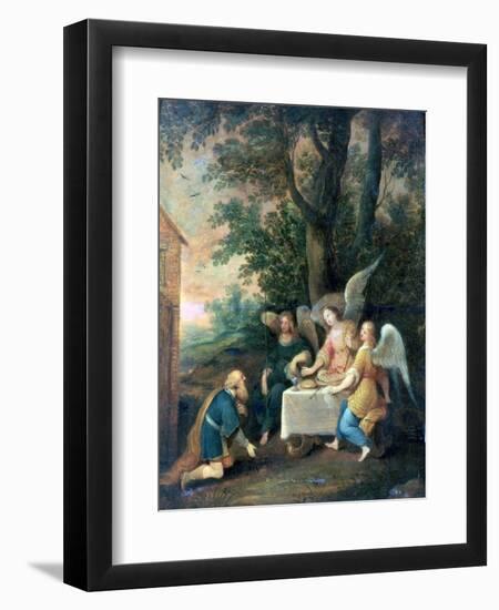 Abraham Kneels in Front of Three Angels, 1581-1642-Frans Francken II-Framed Giclee Print