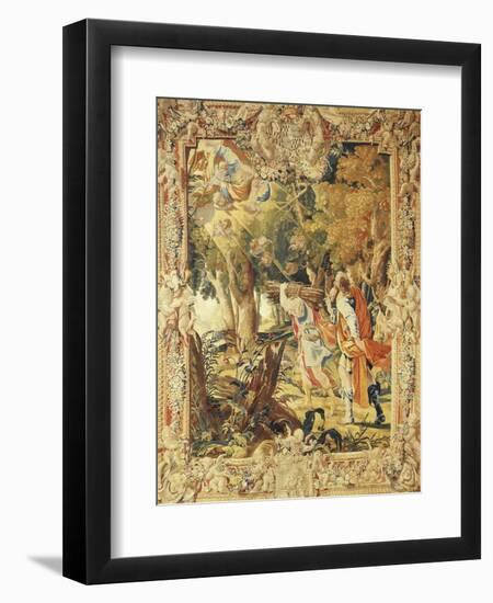 Abraham Leading Isaac to Sacrifice, 17th Century Tapestry Based on Cartoons by Simon Vouet-null-Framed Giclee Print