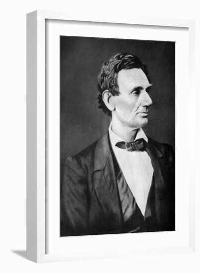 Abraham Lincoln, 16th President of the United States, 1860S-Alexander Hessler-Framed Giclee Print