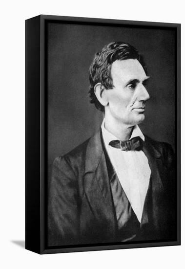 Abraham Lincoln, 16th President of the United States, 1860S-Alexander Hessler-Framed Stretched Canvas