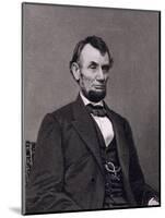 Abraham Lincoln, 16th President of the United States of America-Mathew Brady-Mounted Giclee Print