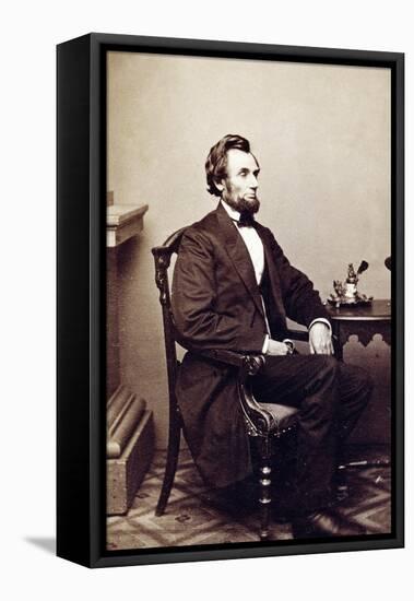 Abraham Lincoln, 16th U.S. President, 1865-Science Source-Framed Stretched Canvas