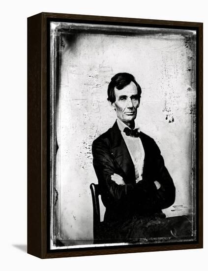 Abraham Lincoln, 16th U.S. President-Science Source-Framed Stretched Canvas