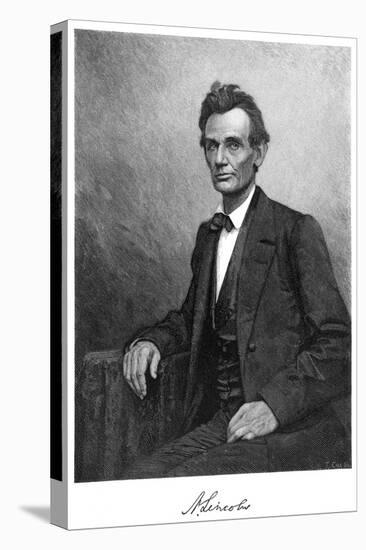 Abraham Lincoln (1809-186), US President, 1860-T Cole-Stretched Canvas