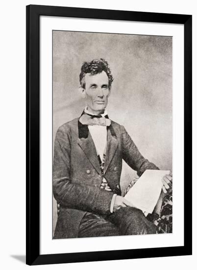 Abraham Lincoln, 1809 – 1865, Seen Here in 1854-null-Framed Giclee Print