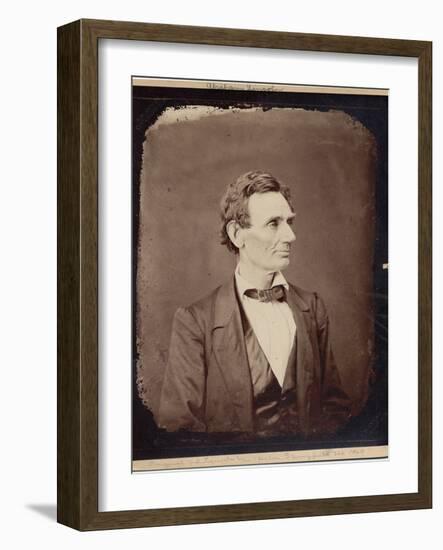 Abraham Lincoln (1809-65), 16th President of the USA, Copy Print after Photo by Alexander Hesler,…-Alexander Hesler-Framed Photographic Print