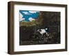 Abraham Lincoln and His Father (Oil on Panel)-Horace Pippin-Framed Giclee Print