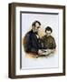 Abraham Lincoln and His Son Tad, 9 February 1864-null-Framed Giclee Print