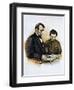 Abraham Lincoln and His Son Tad, 9 February 1864-null-Framed Giclee Print