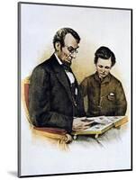 Abraham Lincoln and His Son Tad, 9 February 1864-null-Mounted Giclee Print