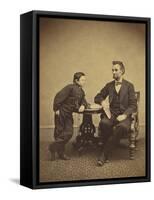 Abraham Lincoln and his son Thomas , 1865-Alexander Gardner-Framed Stretched Canvas