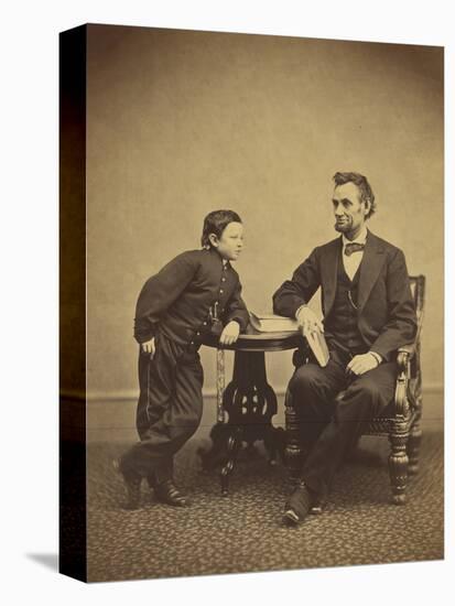 Abraham Lincoln and his son Thomas , 1865-Alexander Gardner-Stretched Canvas