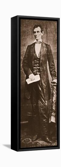 Abraham Lincoln, c.1860-null-Framed Stretched Canvas