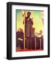 Abraham Lincoln Delivering the Gettysburg Address-Norman Rockwell-Framed Giclee Print