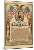 Abraham Lincoln Emancipation Proclamation Historical Document Poster-null-Mounted Poster