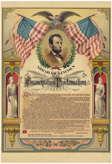 Abraham Lincoln Emancipation Proclamation Historical Document Poster-null-Lamina Framed Poster