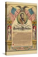 Abraham Lincoln Emancipation Proclamation Historical Document Poster-null-Stretched Canvas