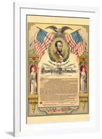 Abraham Lincoln Emancipation Proclamation Historical Document-null-Framed Art Print