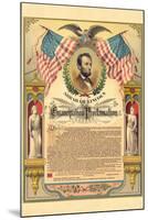 Abraham Lincoln Emancipation Proclamation Historical Document-null-Mounted Art Print